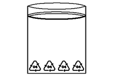 Mini-Druckverschlussbeutel mit PE-Zeichen