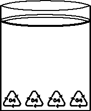 Mini-Druckverschlussbeutel mit PE-Zeichen